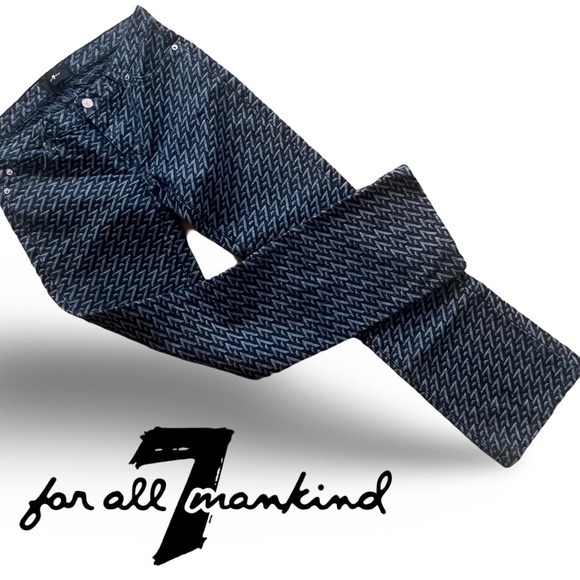 NWOT - 7 For All Mankind - ORIGINAL BOOTCUT - DARK - HARRINGBONE JEAN - 29 x 30' - Picture 4 of 15